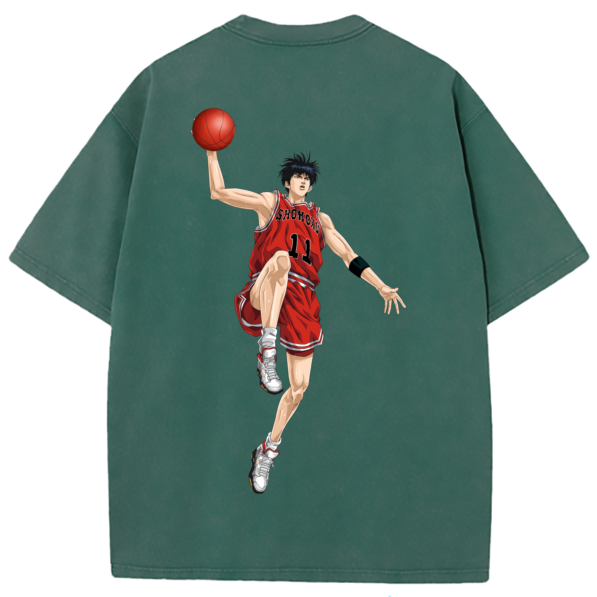 （画像用） SLAM DUNK／スラムダンク 綿100% ヴィンテージ風 半袖Tシャツ（背面プリント）